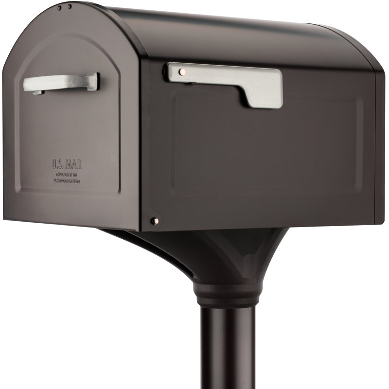 Architectural Mailboxes Steel Post Mounted Mailbox with